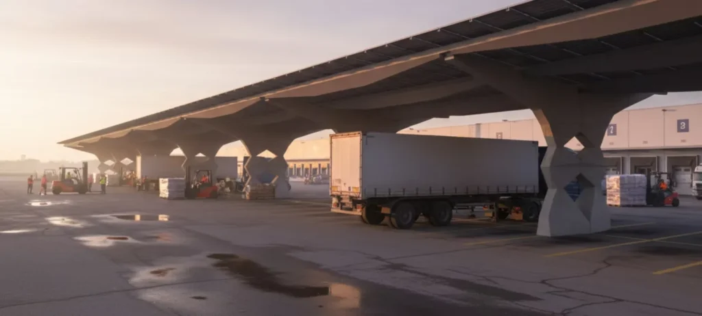 Startup-ul francez Visionpark lansează carportul solar din beton auto-ponderat pentru vehicule grele: instalare în doar 15 zile